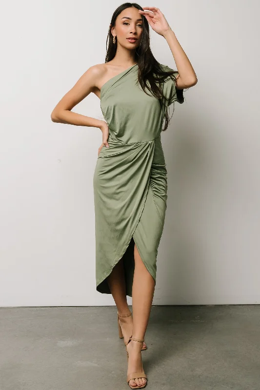 Addison Midi Dress | Dusty Sage