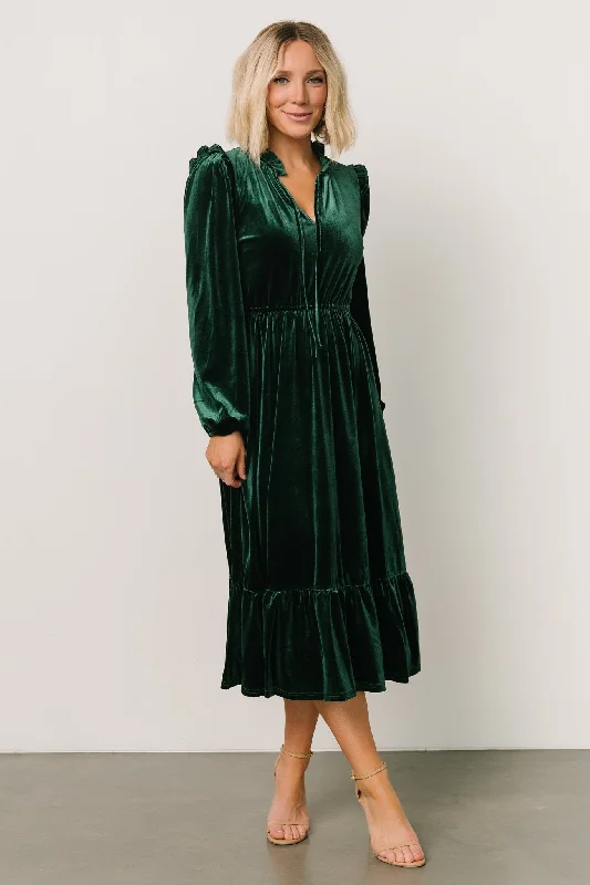 Amadora Velvet Dress | Green