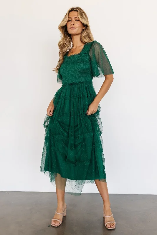 Bexley Tulle Dress | Dark Green