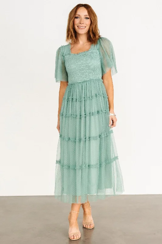 Bexley Tulle Dress | Eucalyptus