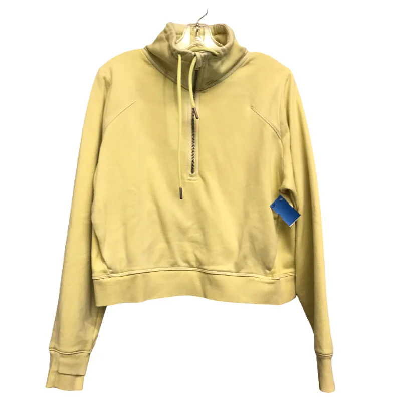 Athletic Sweatshirt Collar By All In Motion In Yellow, Size: M