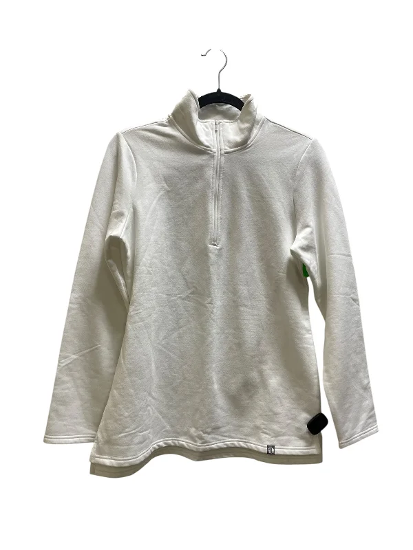 Athletic Sweatshirt Collar By Clothes Mentor In White, Size: S