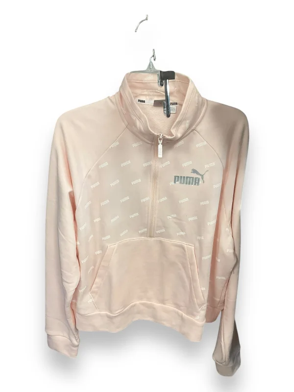 Athletic Sweatshirt Collar By Puma In Pink, Size: Xl