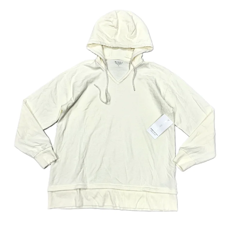 Athletic Sweatshirt Hoodie By Athleta In Cream, Size: M