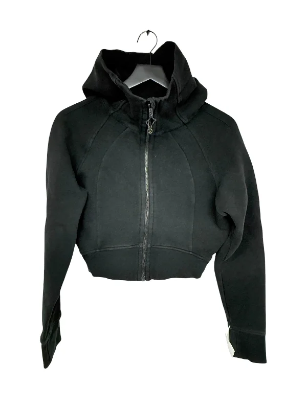 Athletic Sweatshirt Hoodie By Lululemon In Black, Size: Xs