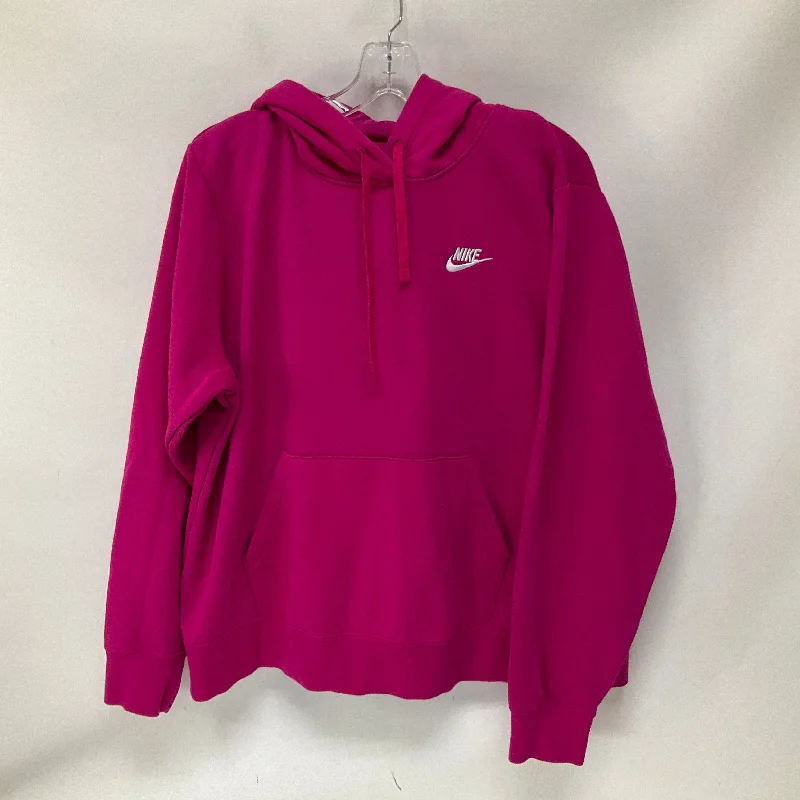 Athletic Sweatshirt Hoodie By Nike Apparel In Pink, Size: Xl