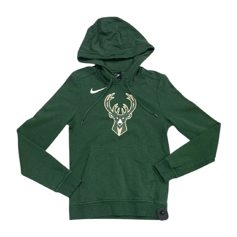 Athletic Sweatshirt Hoodie By Nike In Green, Size: Xs