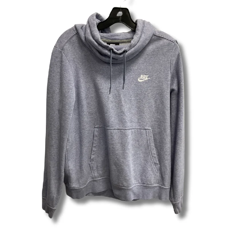 Athletic Sweatshirt Hoodie By Nike In Purple, Size: L