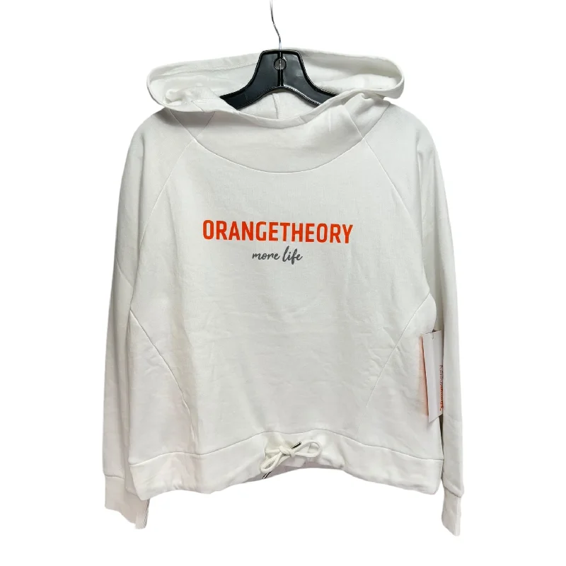 Athletic Sweatshirt Hoodie By Orange Theory In White, Size: M