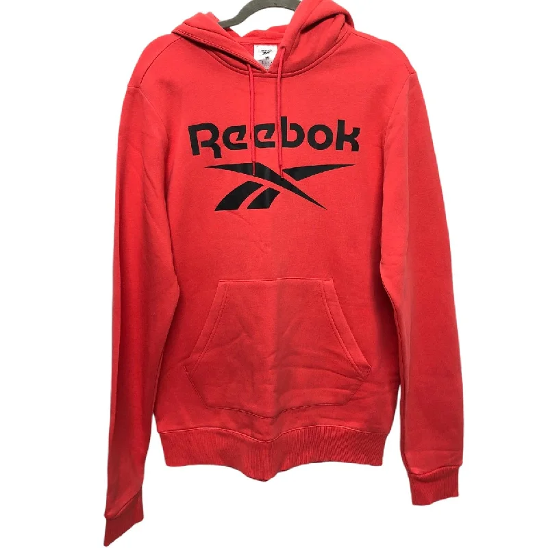 Athletic Sweatshirt Hoodie By Reebok In Pink, Size: M