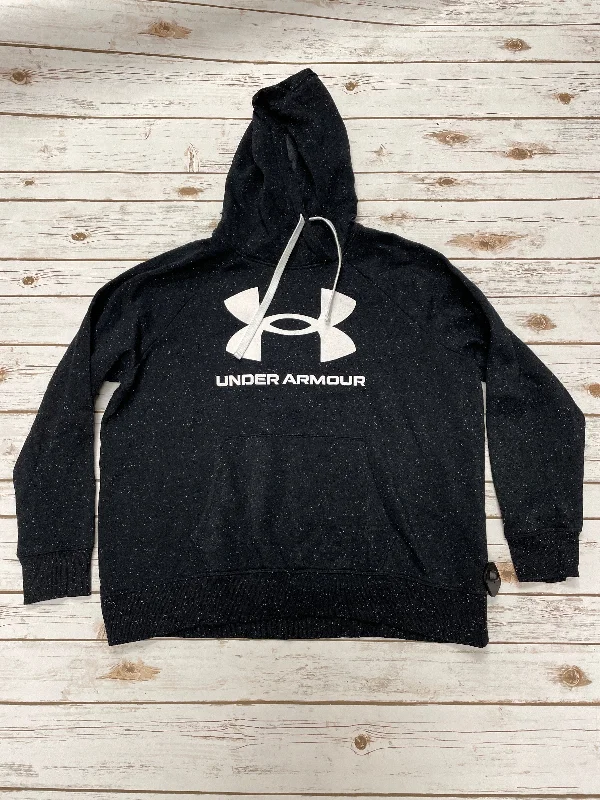 Athletic Sweatshirt Hoodie By Under Armour In Black, Size: Xl