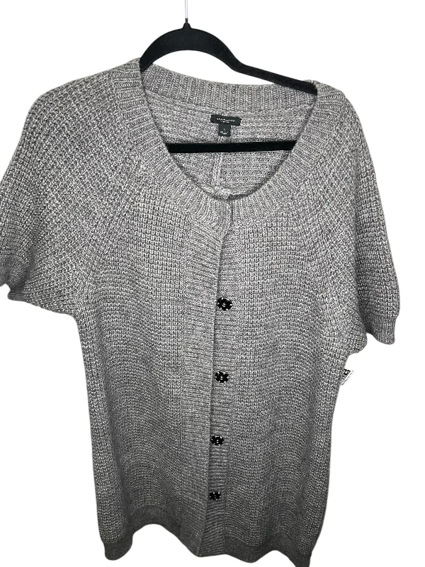 Cardigan By Ann Taylor In Grey, Size: L