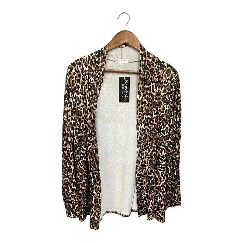 Cardigan By Clothes Mentor In Animal Print, Size: L