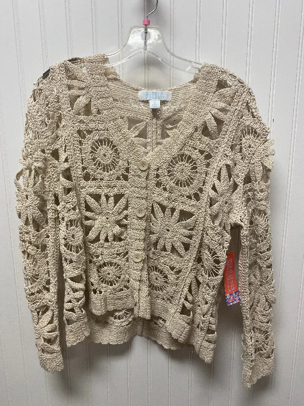 Cardigan By Clothes Mentor In Cream, Size: S