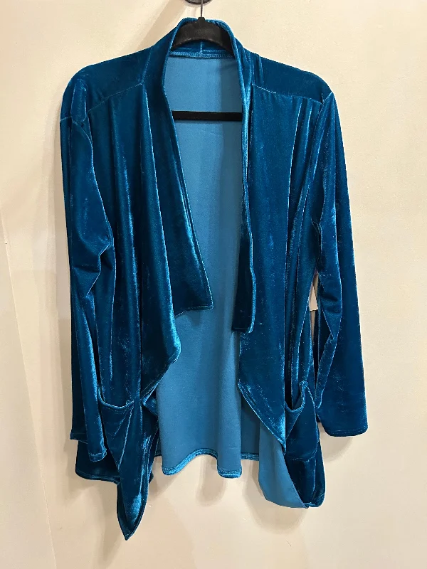 Cardigan By Clothes Mentor In Teal, Size: M