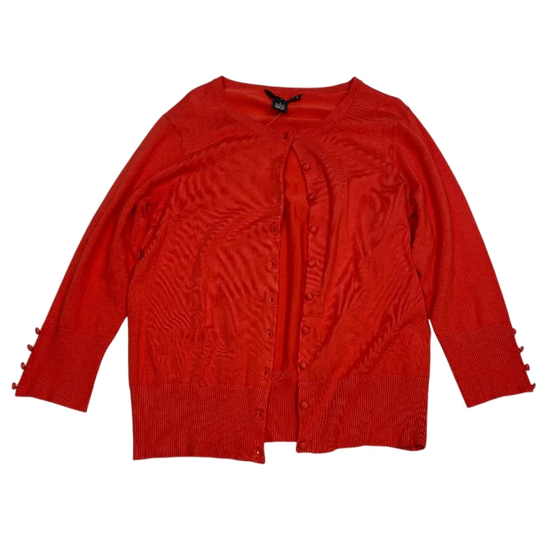 Cardigan By Grace In Orange, Size: L