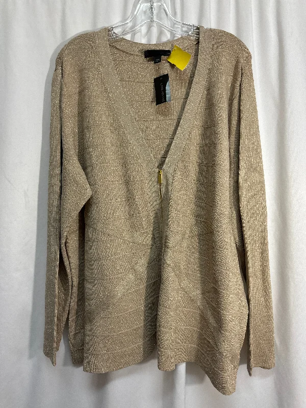 Cardigan By Lane Bryant In Gold, Size: 4x