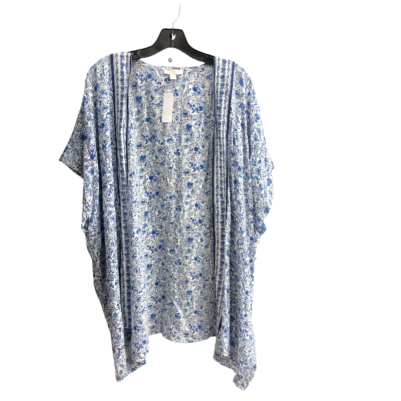 Cardigan By Loft In Blue & White, Size: M