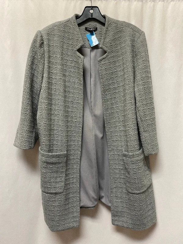 Cardigan By Roz And Ali In Grey, Size: Xl