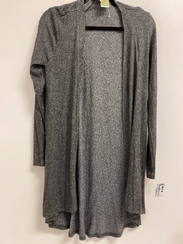 Sweater Cardigan By Almost Famous In Grey, Size: M