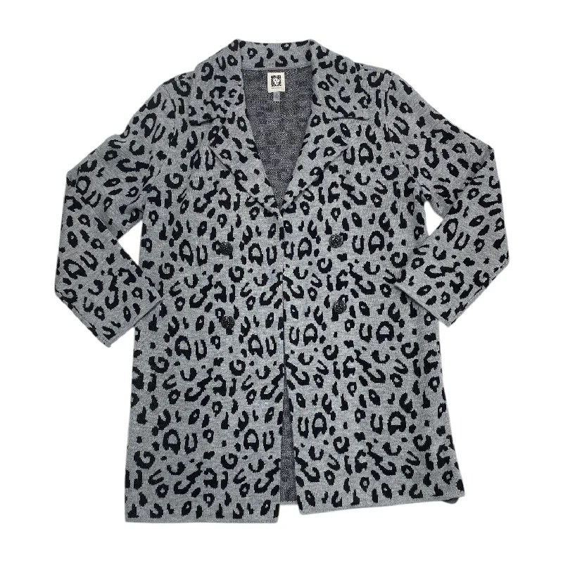 Sweater Cardigan By Anne Klein In Animal Print, Size: S