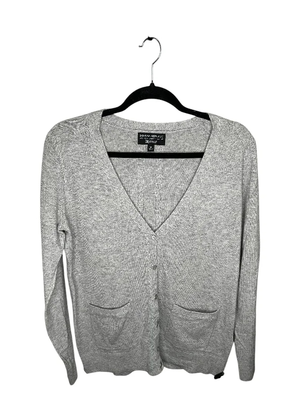 Sweater Cardigan By Banana Republic In Grey, Size: M