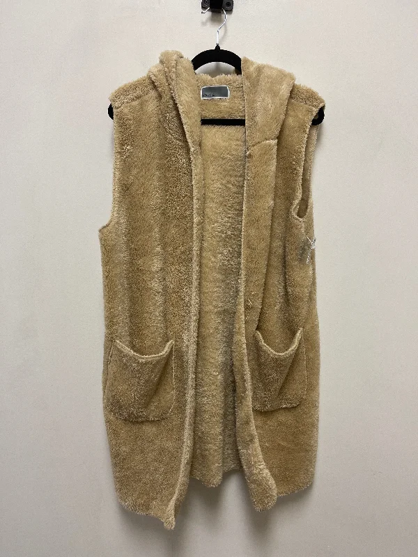 Sweater Cardigan By Cherish In Tan, Size: L