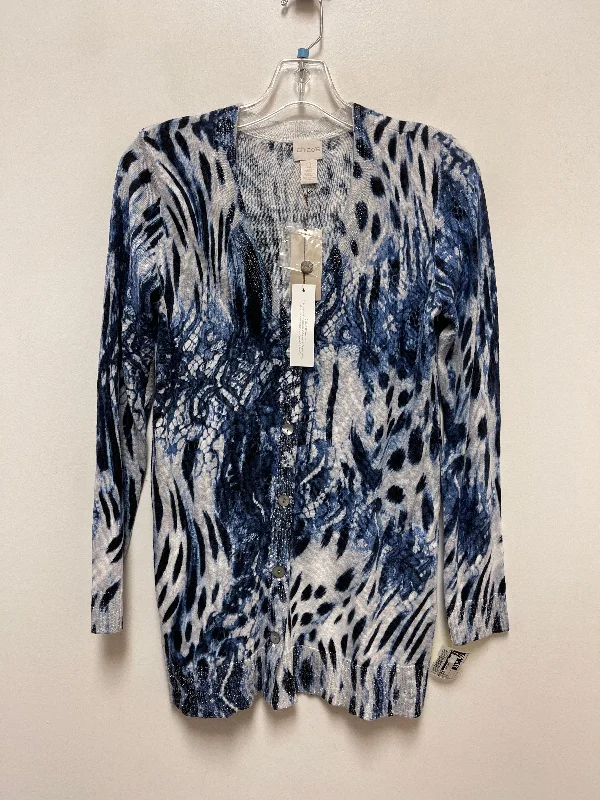 Sweater Cardigan By Chicos In Blue, Size: S