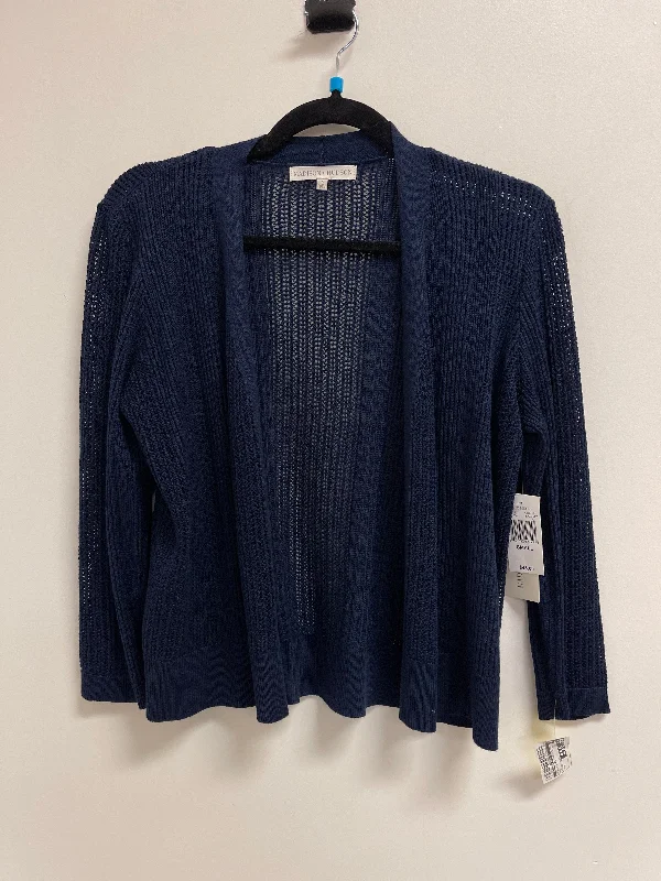 Sweater Cardigan By Clothes Mentor In Navy, Size: S