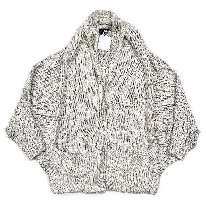 Sweater Cardigan By Davi & Dani In Beige, Size: 1x