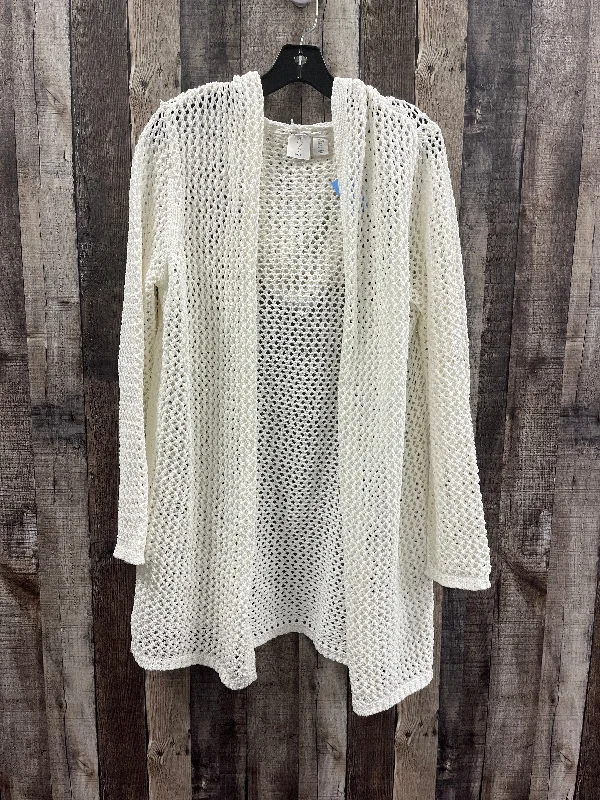 Sweater Cardigan By Joie In White, Size: L