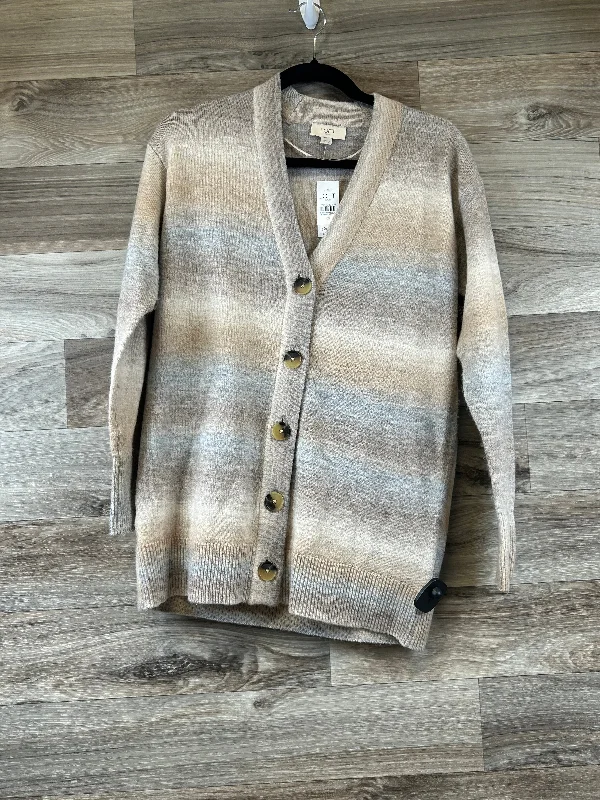 Sweater Cardigan By Loft In Tan, Size: Xs