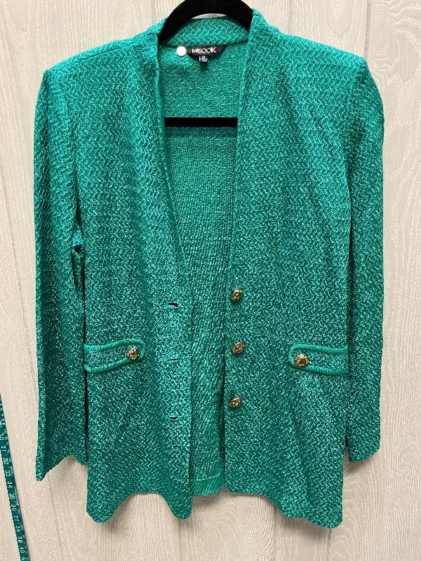 Sweater Cardigan By Misook In Green, Size: M