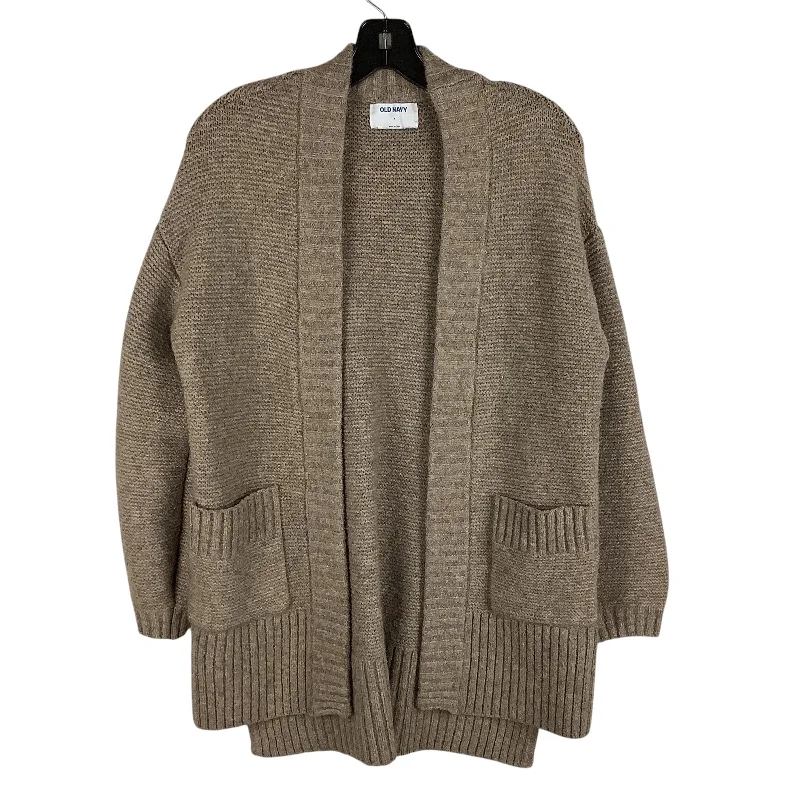 Sweater Cardigan By Old Navy In Taupe, Size: M