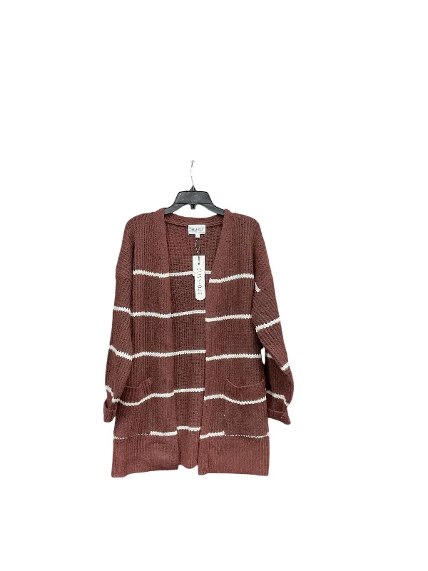 Sweater Cardigan By Olive And Oak In Brown, Size: M