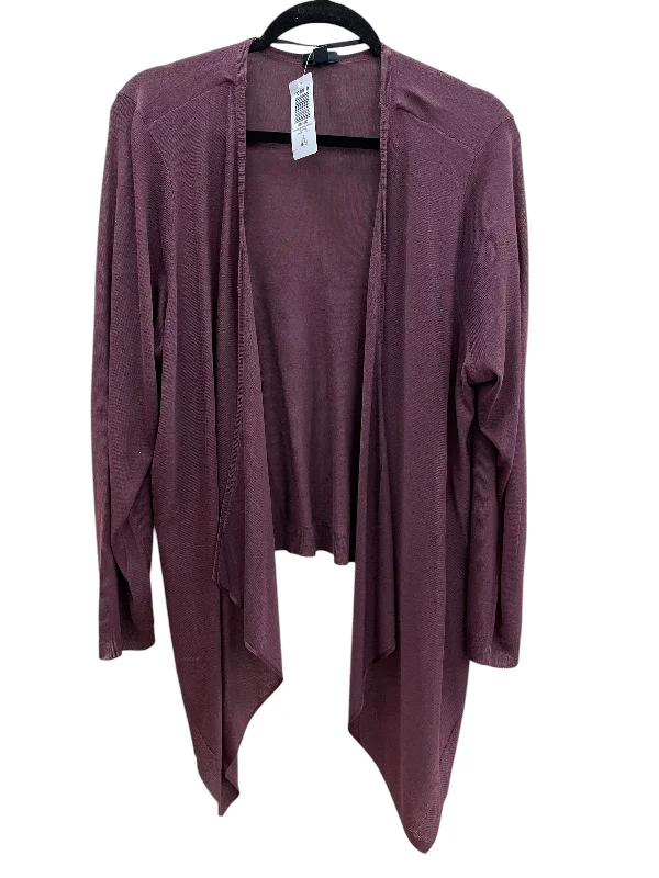 Sweater Cardigan By Torrid In Maroon, Size: 2x