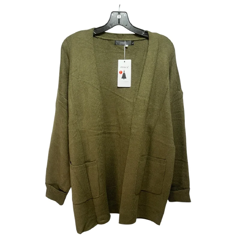 Sweater Cardigan By Zesica In Green, Size: L