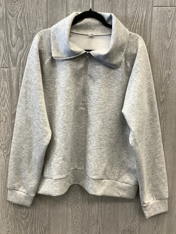 Sweatshirt Collar By Clothes Mentor In Grey, Size: Xxl