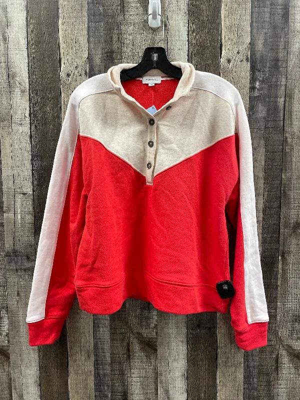 Sweatshirt Collar By Evereve In Red, Size: M