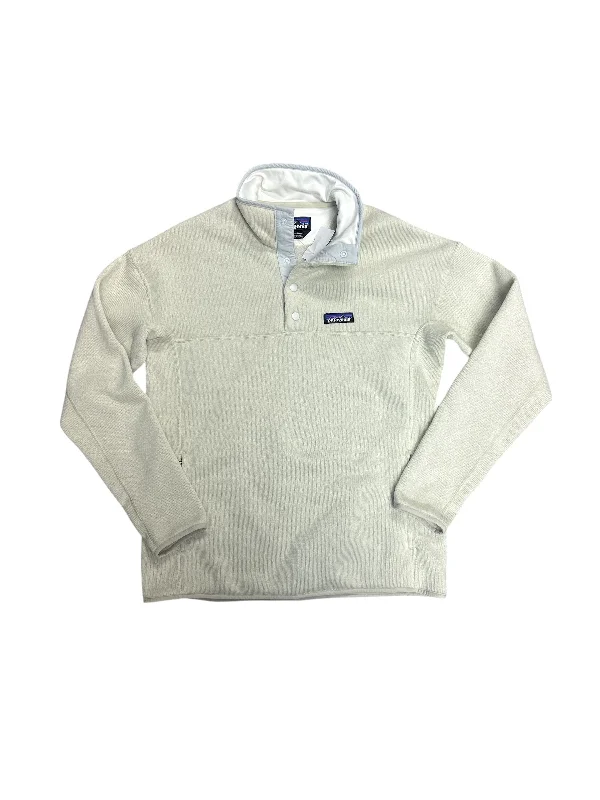 Sweatshirt Collar By Patagonia In Cream, Size: M