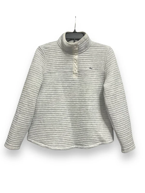 Sweatshirt Collar By Vineyard Vines In Grey, Size: S