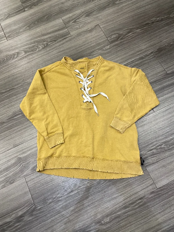 Sweatshirt Crewneck By Aerie In Yellow, Size: S