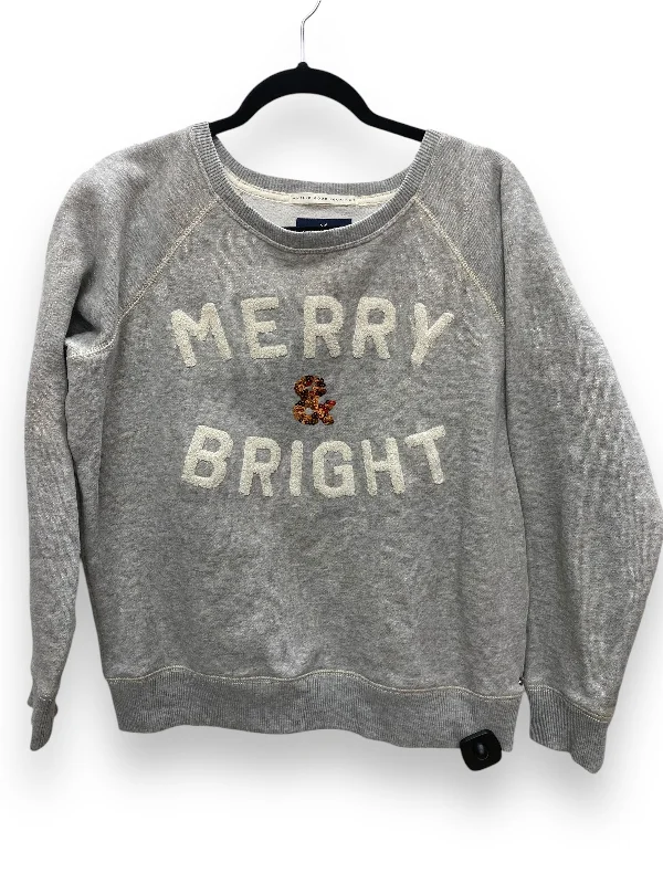 Sweatshirt Crewneck By American Eagle In Grey, Size: L