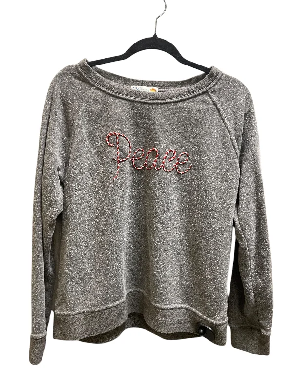 Sweatshirt Crewneck By C And C In Grey, Size: M