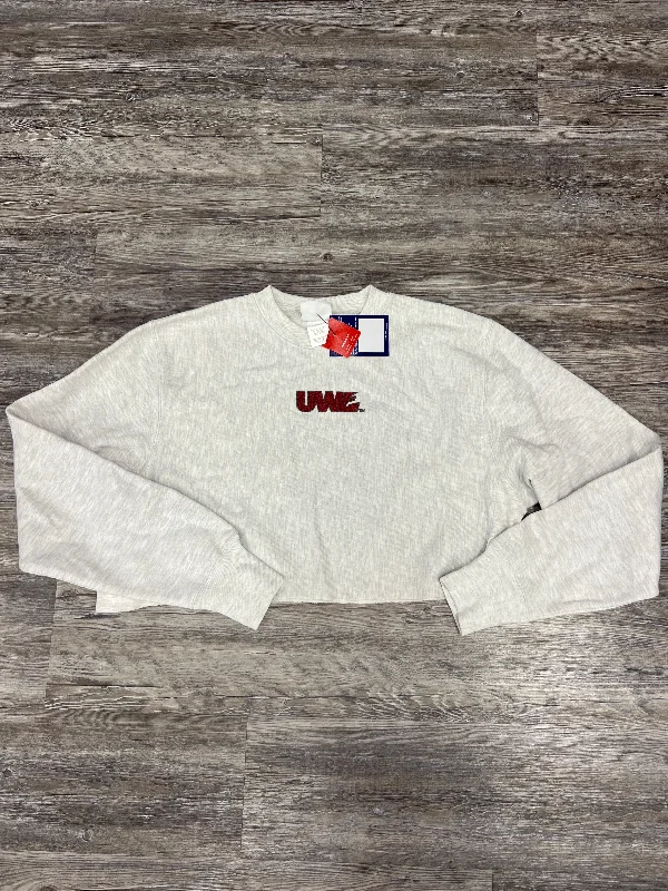 Sweatshirt Crewneck By Champion In Grey, Size: M