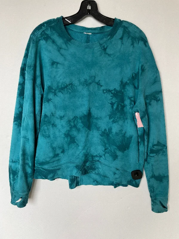 Sweatshirt Crewneck By Clothes Mentor In Teal, Size: M