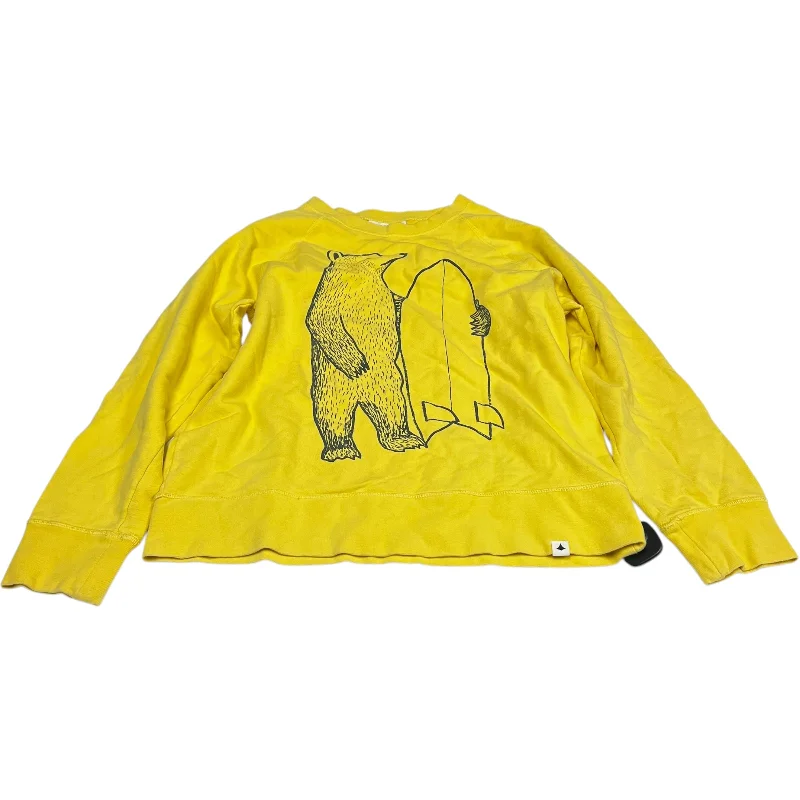 Sweatshirt Crewneck By H&m In Yellow, Size: M