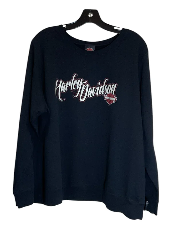 Sweatshirt Crewneck By Harley Davidson In Black, Size: 1x