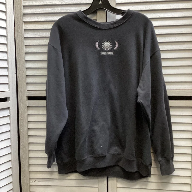 Sweatshirt Crewneck By Hollister In Grey, Size: S