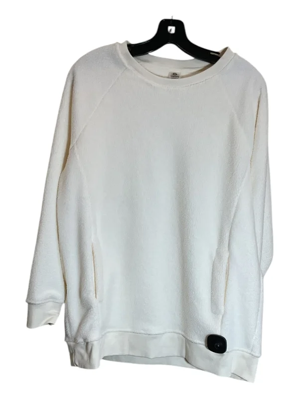 Sweatshirt Crewneck By Mono B In Cream, Size: L